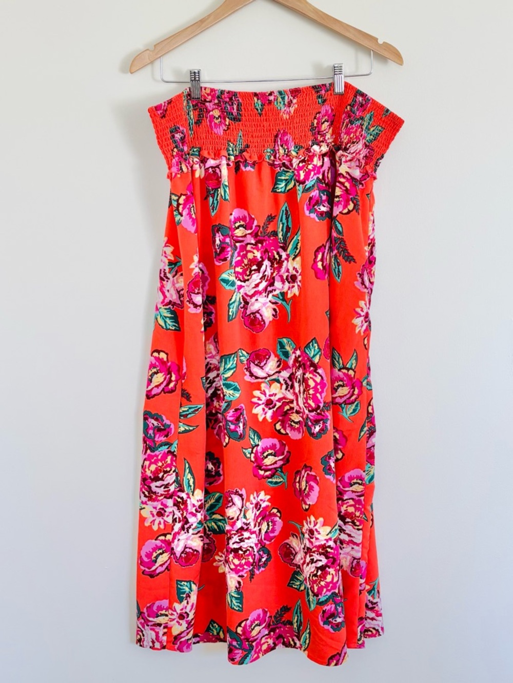 Xhilaration Maxi Skirt in Coral Floral Print
